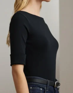 Cotton Boatneck Top