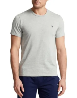Cotton Jersey Crewneck Sleep Tee