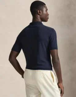 Cotton Polo-Collar Sweater