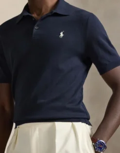 Cotton Polo-Collar Sweater