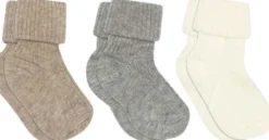 Cotton rib baby socks - 3-pack