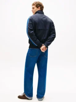 Crest Patch Stand-Up Collar Windbreaker