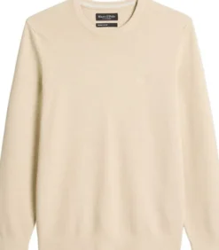 Crewneck, cotton slub, piqué struct