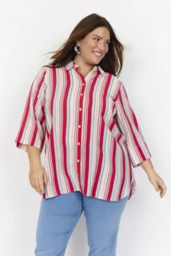 Curvy WA-ADINA 2 Skjorte Rød