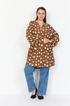 Curvy WA-CELIA 3 Tunika Brun