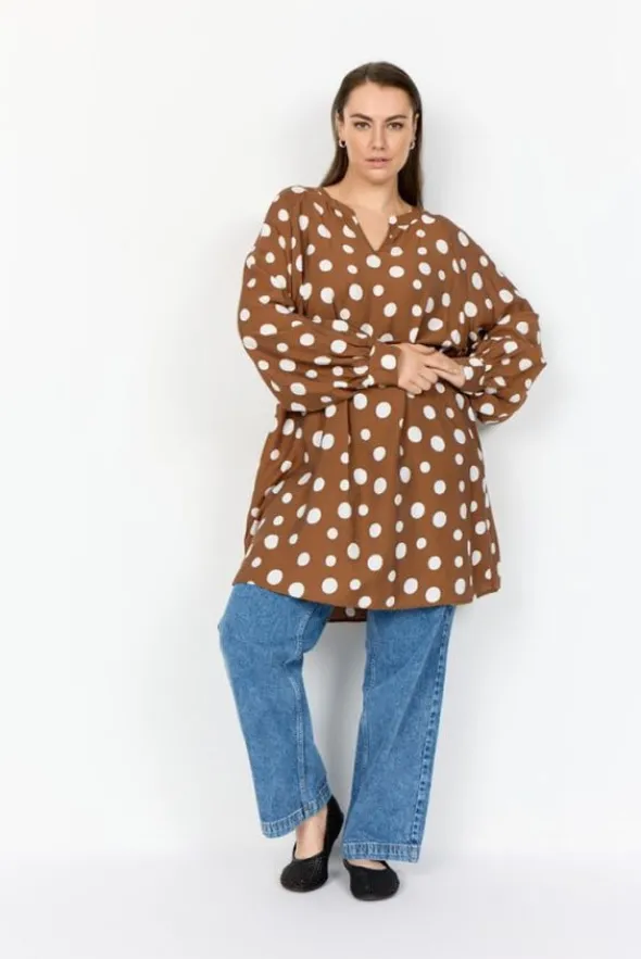 Curvy WA-CELIA 3 Tunika Brun