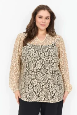 Curvy WA-KILA 1 Bluse Sand
