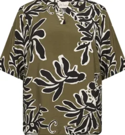 Curvy WA-LINNEA 1 Bluse Oliven