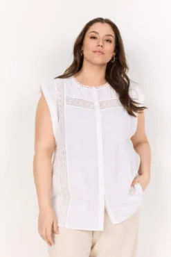 Curvy WA-MARY 1 Bluse Hvid