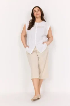 Curvy WA-MARY 1 Bluse Hvid