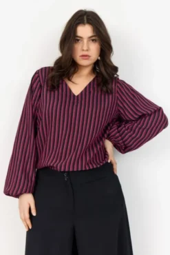 Curvy WA-NICHOLE 1 Bluse Bordeaux