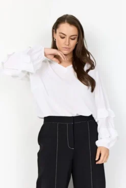 Curvy WA-SIA 38 Bluse Hvid