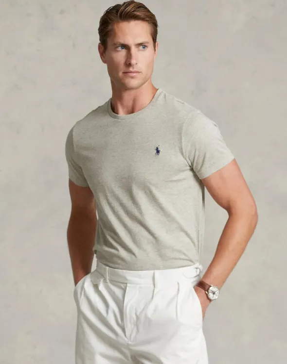 Custom Slim Fit Jersey Crewneck T-Shirt