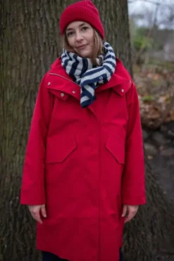 Danewest Wind Rain Parka Dk Red