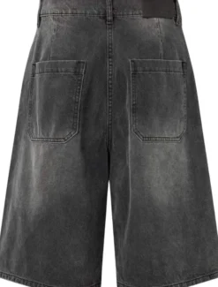 Denim black wide shorts - Raha