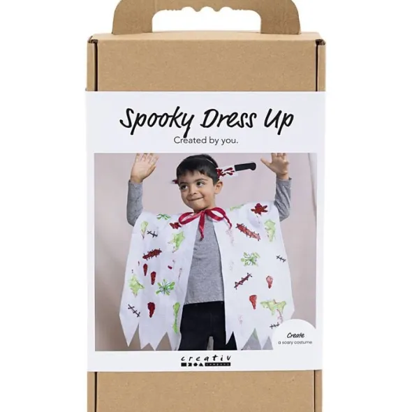 DIY Kit Spooky Udklædning, Kappe og hårbøjle, ass. Farver