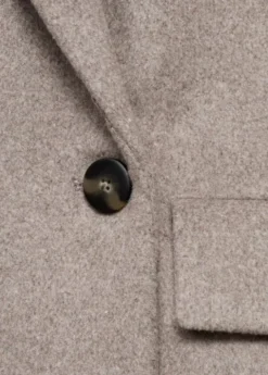 Double-breasted wool coat