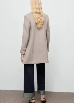Double-breasted wool coat