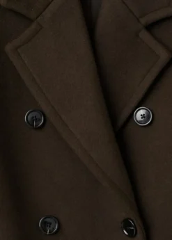 Double-breasted wool coat