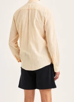Douglas Linen Stripe Shirt-Classic Fit