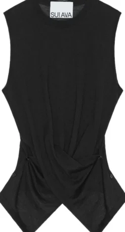Draped Merino Wool Top