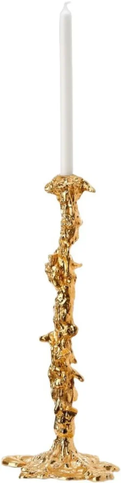 Drip candle holder gold XXL