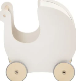 Dukkevogn i træ, classic white