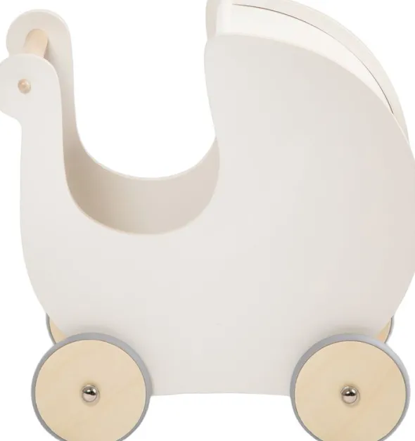Dukkevogn i træ, classic white