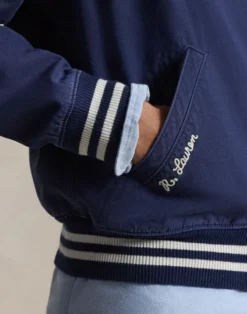 Embroidered Canvas Track Jacket