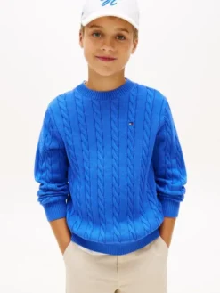 Essential Cable Knit Crew Neck Jumper