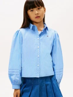 Essential Regular Fit Stripe Balloon Sleeve Shirt