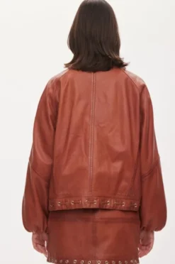 Eye leather skirt
