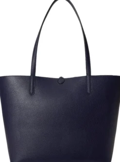Faux-Leather Large Reversible Tote Bag