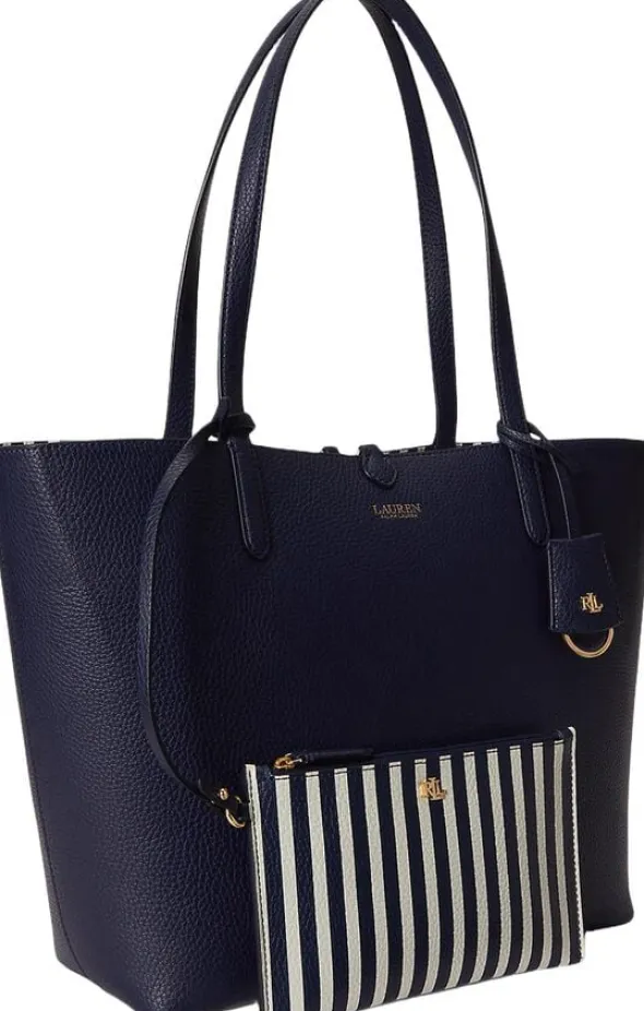 Faux-Leather Large Reversible Tote Bag