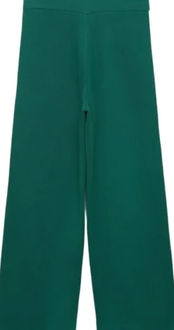 Fine-knit straight-fit trousers