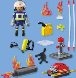 Firefighter with Water Pu