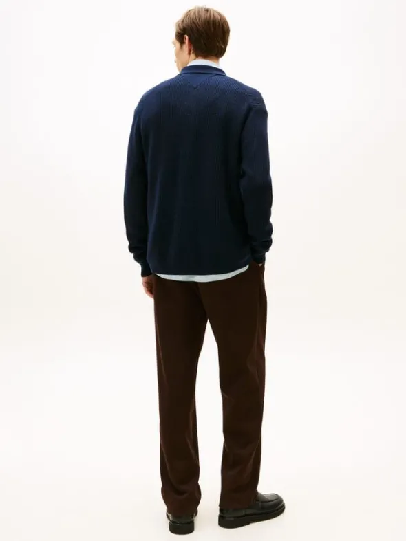 Fisherman Rib-Knit Coach Jacket With Wool