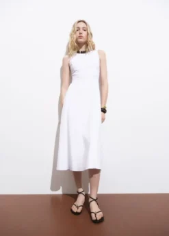 Flared midi-dress