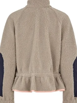 2412 Fleece / Nylon, Dropped Shoulder Gathered Jacket