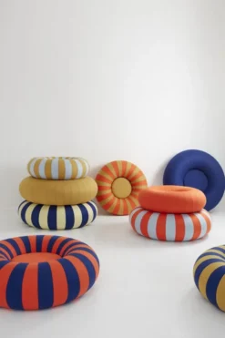 FLOAT, SMALL, DARK BLUE/OCHRE