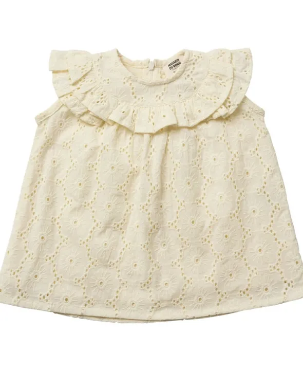 Floral broderie baby dress GOTS