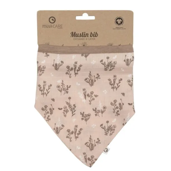 Flora muslin bib