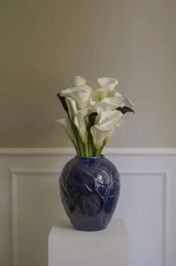 Florita GLAZED Agate Blue, H 30 cm, Vase