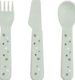 Foodie bestiksæt Happy dots Grøn