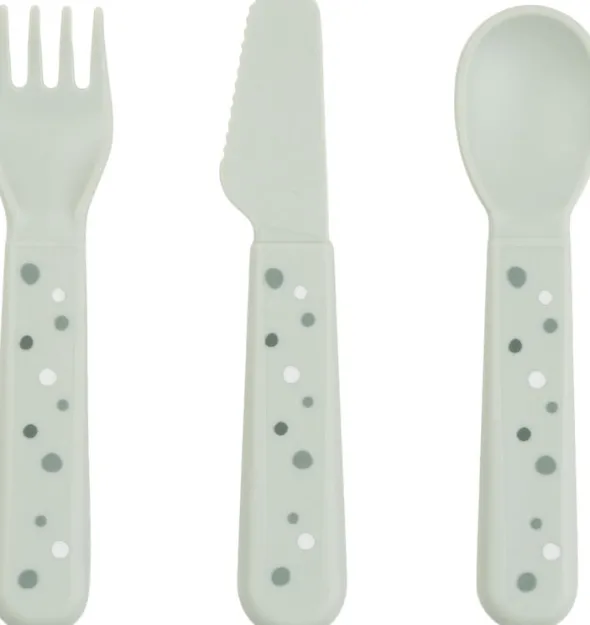 Foodie bestiksæt Happy dots Grøn