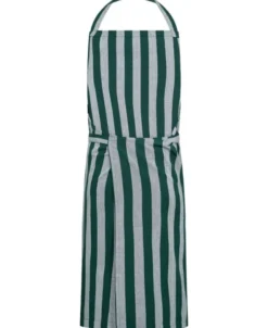 Förkläde 105x100 cm Birk - Randig dark green
