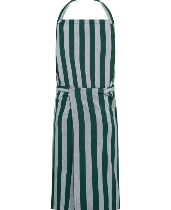 Förkläde 105x100 cm Birk - Randig dark green