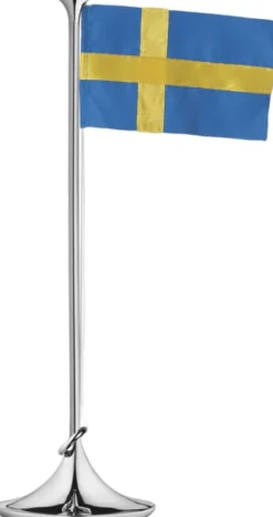 GEORG SWEDISH FLAG, INCL. FLAGPOLE, STAINLESS STEEL