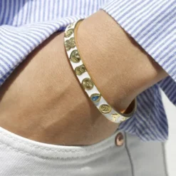 Global Goals Bangle - White