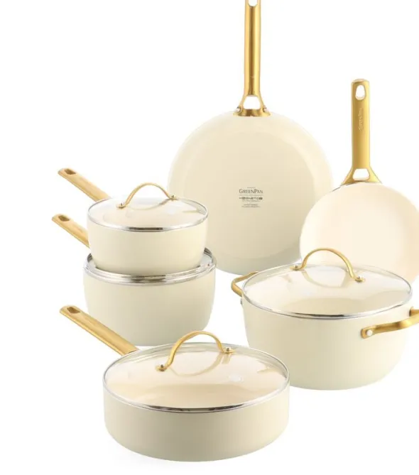 Greepan Padova Cookware set 6/10pcs Cream White